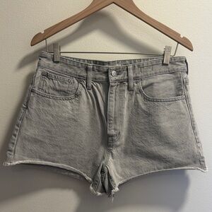 Madewell Light Gray Denim Cutoff Shorts
